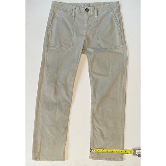 Banana Republic Boyfriend Chino Pants Sz 2S Tarpoon Green Utility Fit Distressed - Picture 8 of 13
